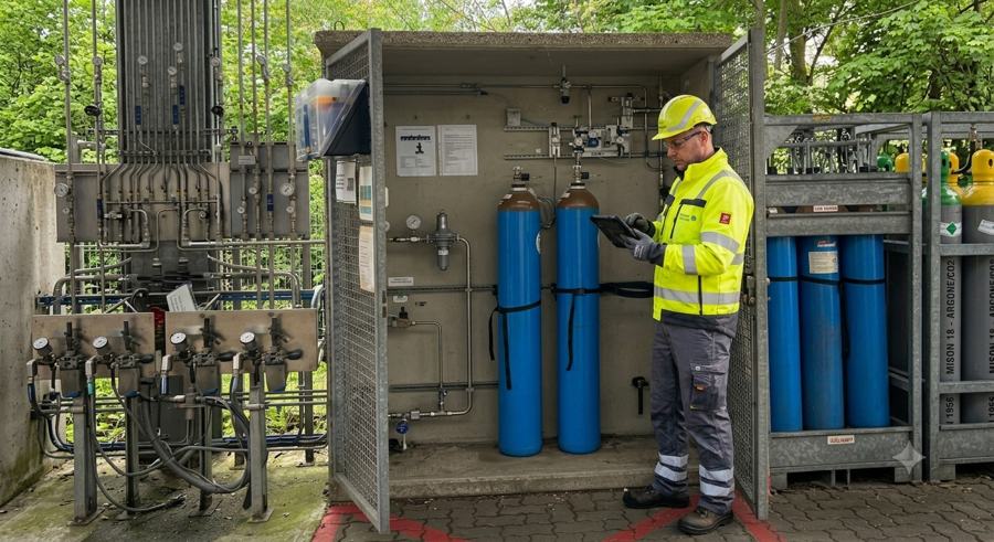Bestandsaufnahme direkt an der Versorgungsanlage