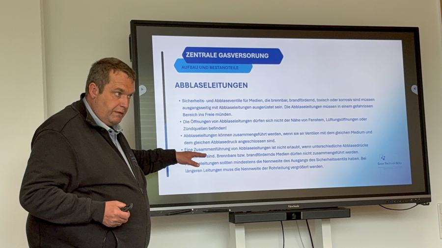 Schulungsmodul zentrale Gasversorgungsanlagen